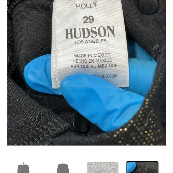 Black Shimmer Wide-Leg Pants - Picture 4 of 6